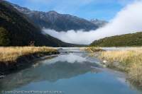 Landsborough River valley, Southern Alps, New Zealand.